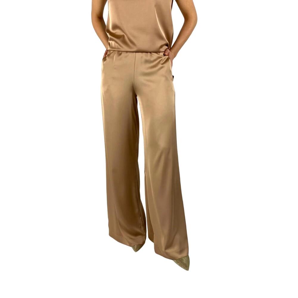 NEW D.EXTERIOR satin look pants in copper